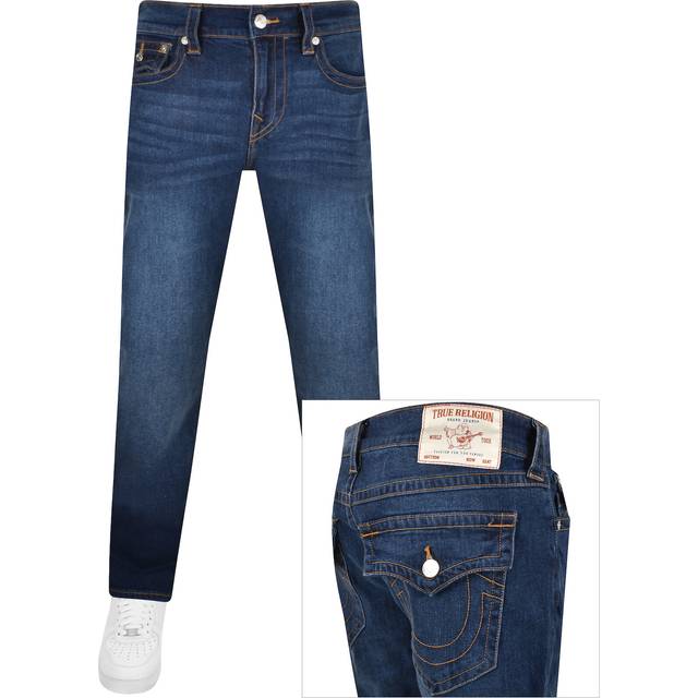 True Religion Ricky Flap Jeans Dark Wash Blue