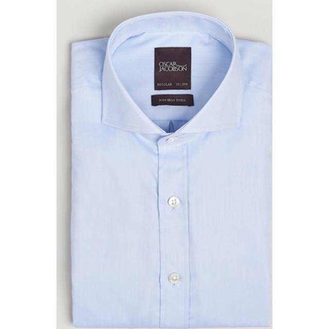 Oscar Jacobson Reg Fit Cut Away Non Iron Twill Light Blue