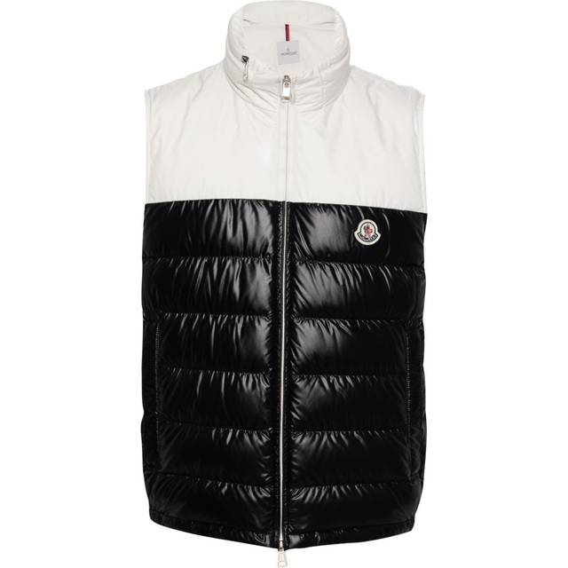 Moncler - Cerces two-tone padded gilet - men - Goose Down/Polyester/Feather/Polyester - 1 - Black