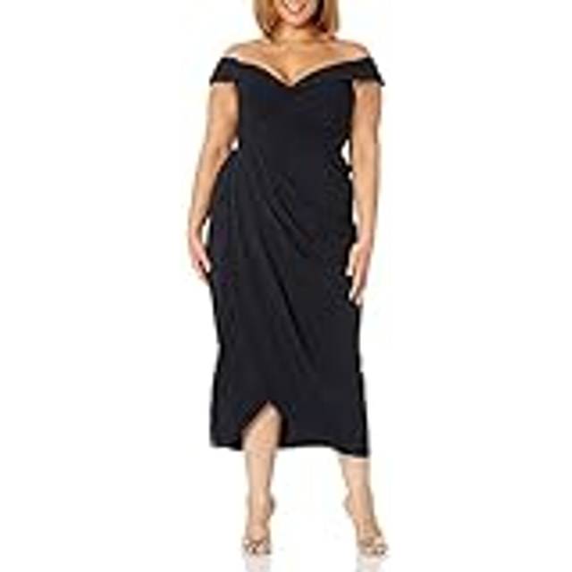 CITY CHIC Plus Size Klänning Ripple Love FF Klänning, Marin, 46 Plus Kvinnor, Marin, 40 stor