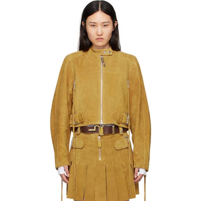 Eytys, Jacka, Herr, L, Läder, Suede Biker Jacket - yellow (L)