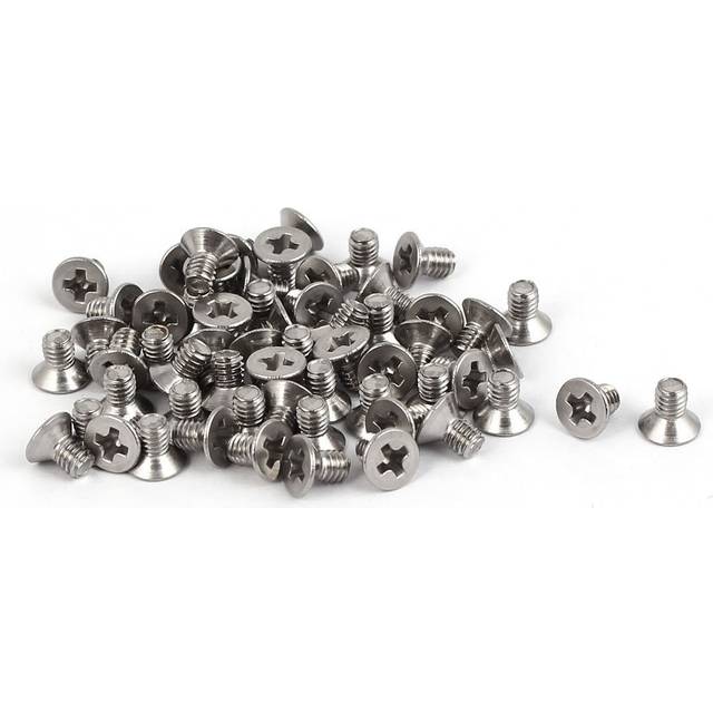 M2.5x4mm Machine Screws Pan Phillips Cross Head Screw 304 Stainless Steel Fasteners Bolts 30Pcs