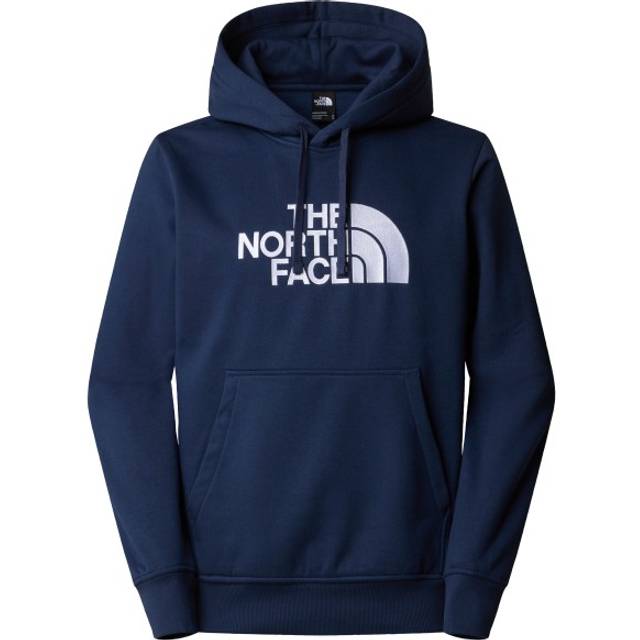 Logo Print Hoodie in Cotton Mix - Navy Blue