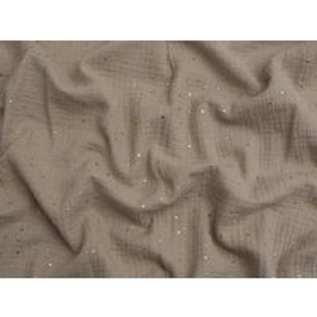 Minerva Core Range Foil Cotton Double Gauze Fabric Cream