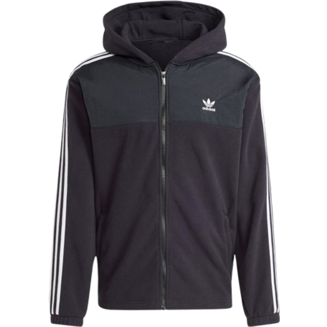 ADIDAS ORIGINALS Adidas Adicolor 3Stripes Teddy Fleece Hoodie |Svart |S