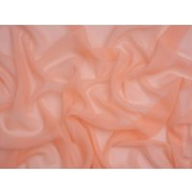 Minerva Core Range Light Sheer Chiffon Fabric Blush Peach