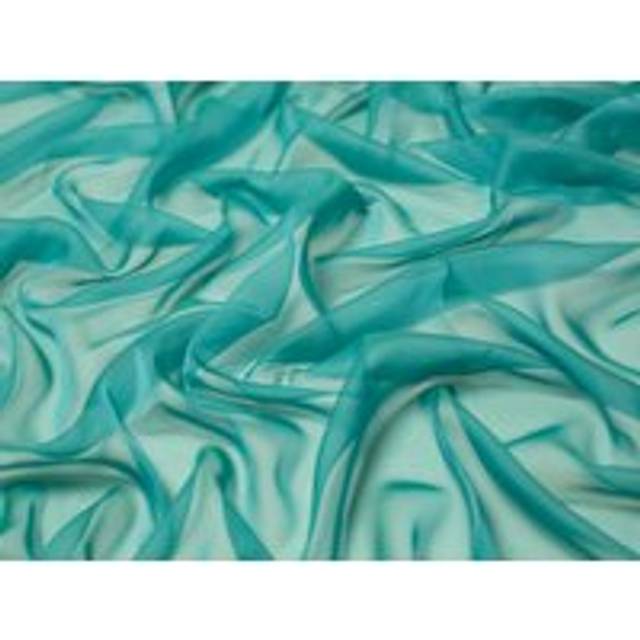 Minerva Core Range Cationic Sheer Chiffon Fabric Turquoise