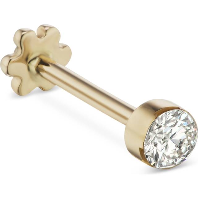 Maria Tash Yellow Gold Invisible Set Diamond Threaded Stud Earring - 3mm