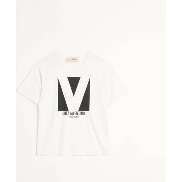 Valentino Garavani Men's Cotton T-Shirt in White | Size Large | 6V3MG16PAQ9 Color A03 (L)