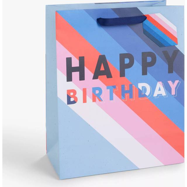 John Lewis Flash Stripe Birthday Gift Bag, Medium