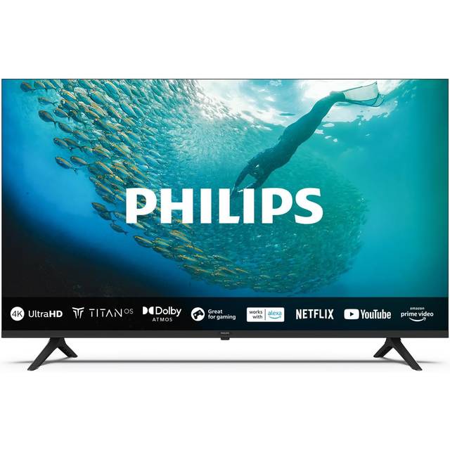 PHILIPS 43PUS7009/12 Smart 4K Ultra HD HDR LED TV, Black