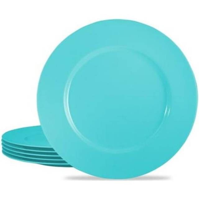 71702 6pc Melamine Dinner Plate Set  Turquoise