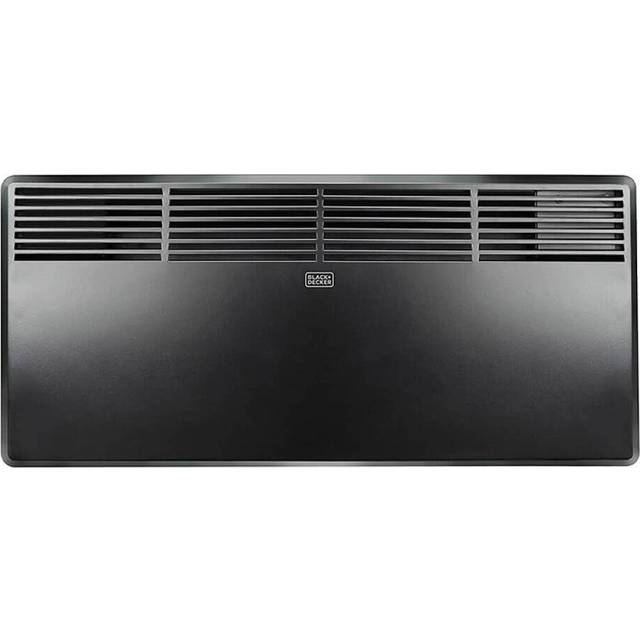 BLACK+DECKER BXCSH1800E Elektrisk radiator, 1 800 W, för badrum, programmerbar med digital styrning, väggfäste, automatiskt avstängningssystem, tyst, svart