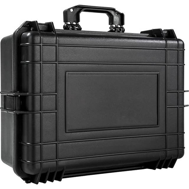 Tectake Hard Shell Camera Case, 35 Litres, Black