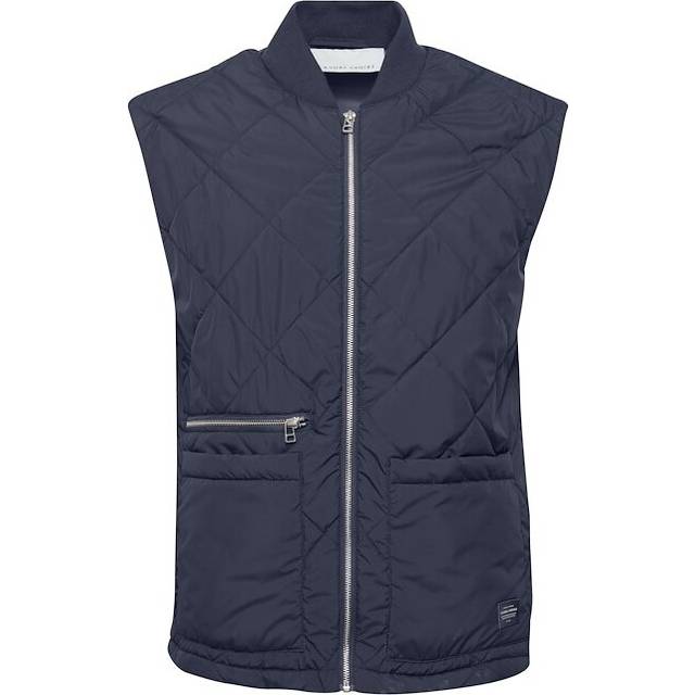 Sleeveless Puffer Jacket Casual Friday Olas 0055 - Bleu - M