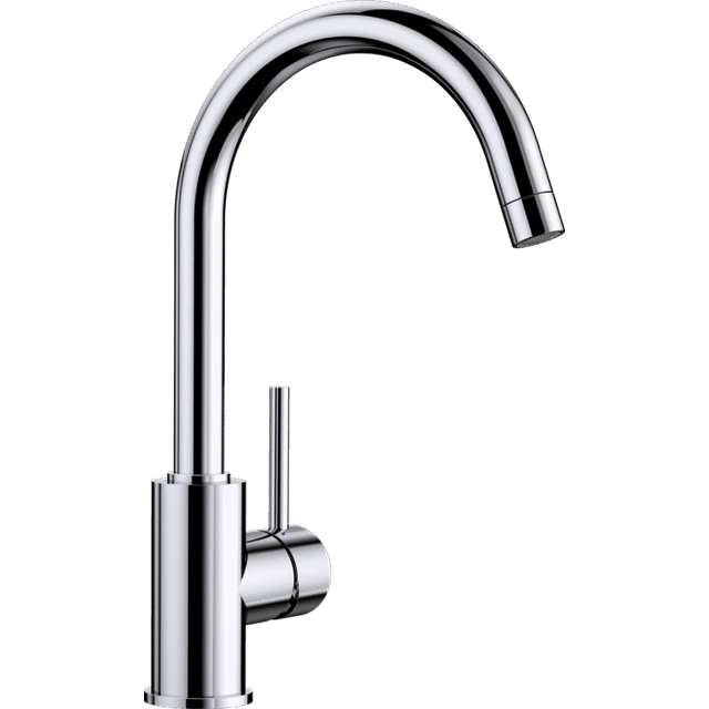 Swan Neck Single Lever Kitchen Mixer Tap Chrome - Blanco