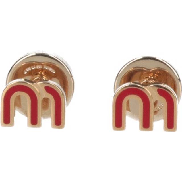 Enameled metal earrings