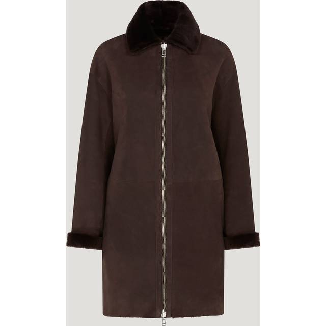 Brown Spelter Suede Coat - Beige (S)
