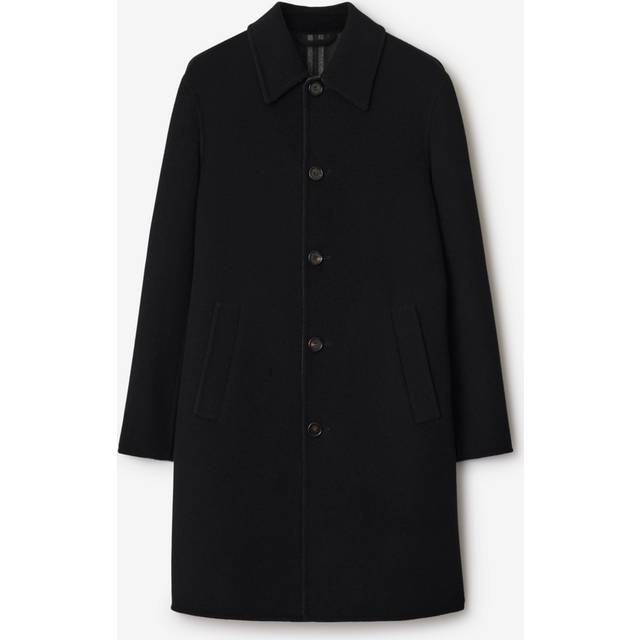 Burberry Mid-length Wool Car Coat - Black/Snug - 46