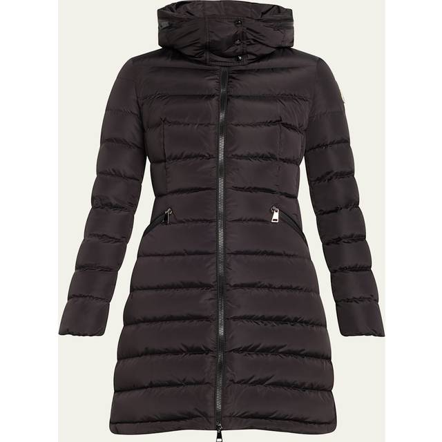 Flammette Long Puffer Coat - DARK BLACK - 00 (XX-SMALL)