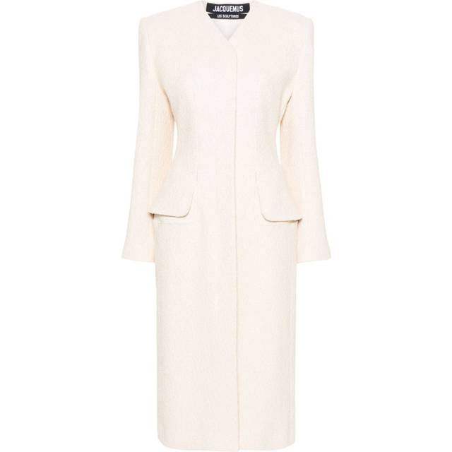 Jacquemus - Le Manteau Cubo maxi coat - women - Polyamide/Spandex/Elastane/Cotton/Viscose/Spandex/Elastane/Cotton - 40 - Neutrals