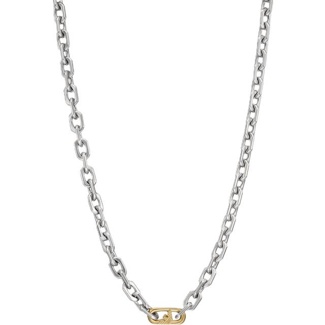 Emporio Armani Stainless Steel and Yellow Gold Plated Necklace
