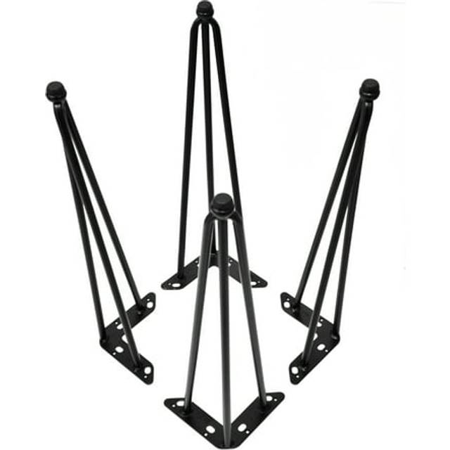 Home Soft Things Hairpin Metal Table Legs 20 Inch Legs for Furniture Coffee Bench Dining End Industrial Table Desk Set of 4 with Black Screws Adjustab