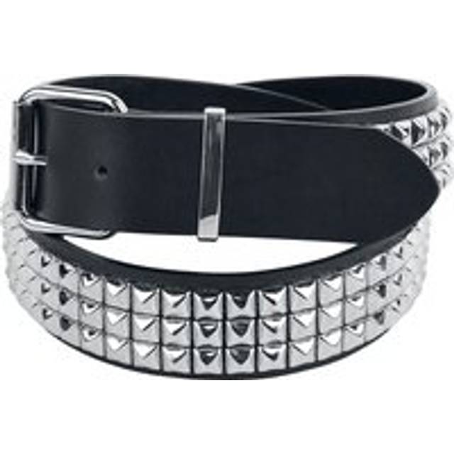 Black Premium by EMP Black Three-Row Studded Belt Belt black - 85 cm