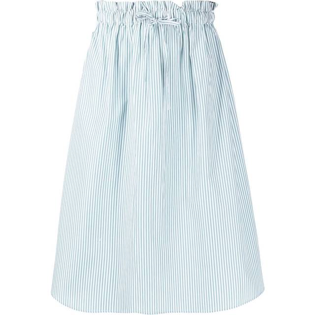Woolrich - striped poplin skirt - women - Cotton - L - Blue