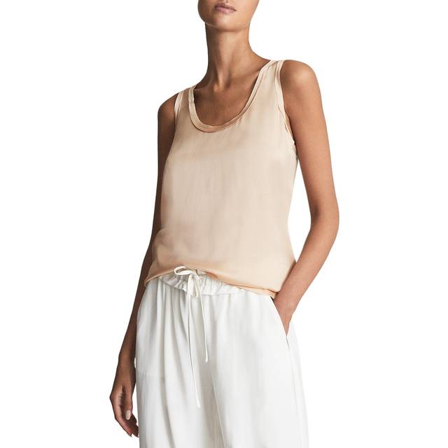 Reiss Riley Silk Front Vest Top