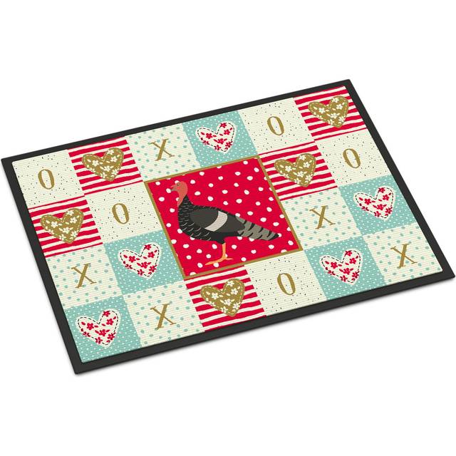 """""Caroline's Treasures Marragansett Turkey Love Indoor or Outdoor Mat 24x36 doormats  Multicolor"""""