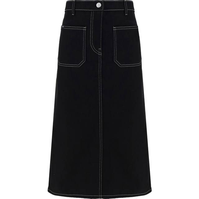 CourrÃ¨ges Women's Denim Midi Skirt in Black | Size 27 | 324DJU183DE0020 Color B044 (27)