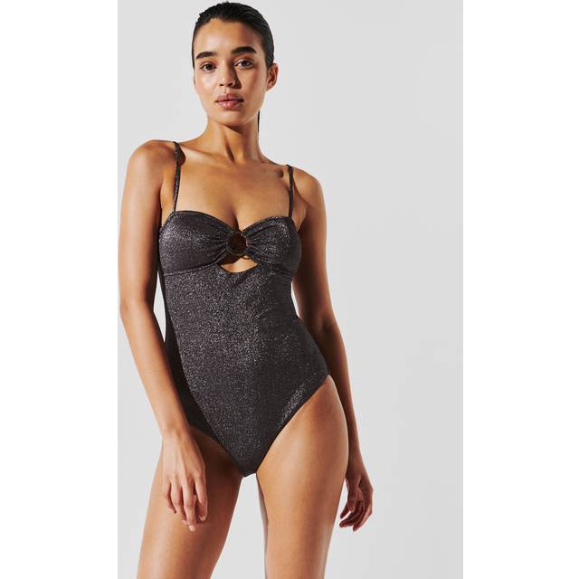 Karl Lagerfeld, K/signature Swimsuit, Woman, Black, Size: XS