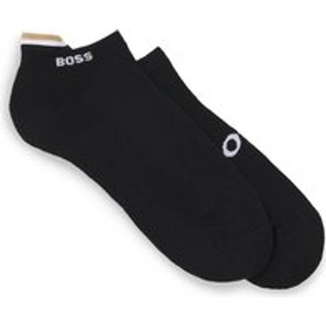 BOSS Logo Trainer Socks, Pack of 2, Black