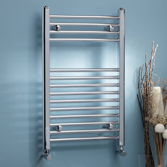 K rail 400mm x 800mm chrome flat towel rail | str408c