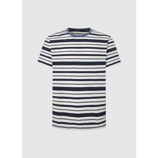Pepe Jeans, Topp, Herr, M, Bomull, Klassisk Bomull T-shirt för Män - blue (M)