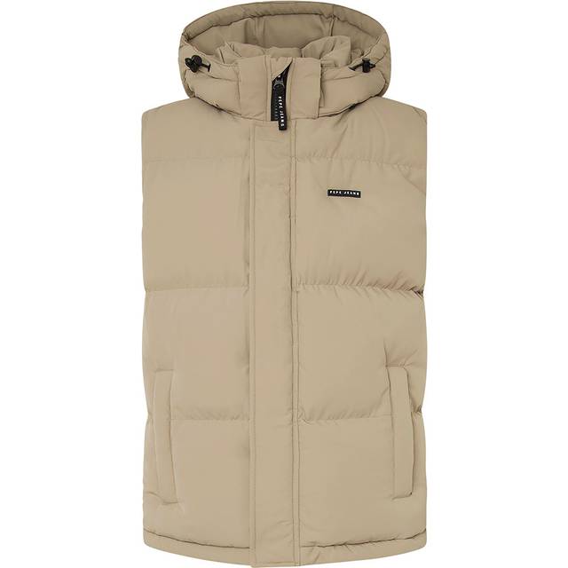 Pepe Jeans for man. PM403015 Teddy waistcoat beige (S), Casual, Polyester