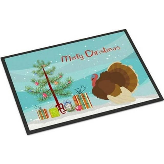 """""Caroline's Treasures""""""""French Turkey Dindon"""""""" Christmas Doormat 24"""""""" x 36"""""""" Multicolor"""""