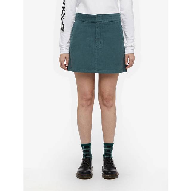 Dickies Corduroy Mini Skirt Woman Lincoln Green Size 29