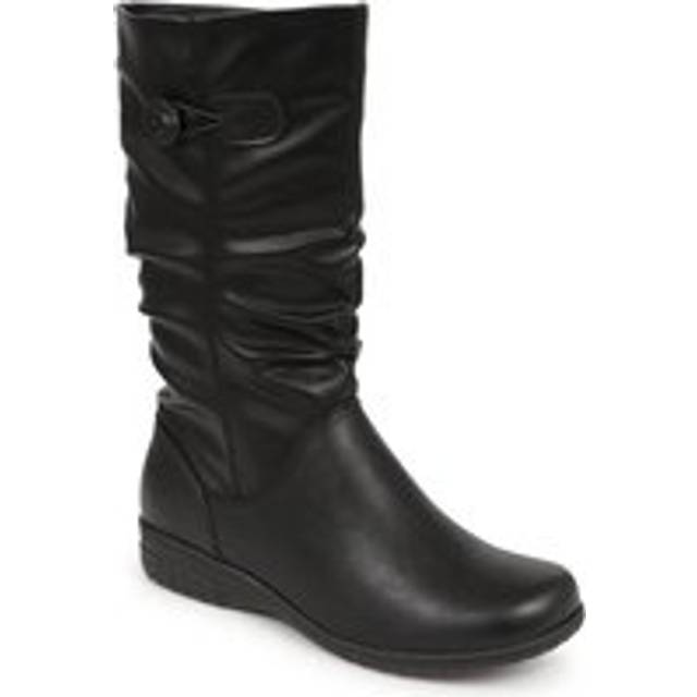 Pavers Pavers Black Flat Slouch Boots