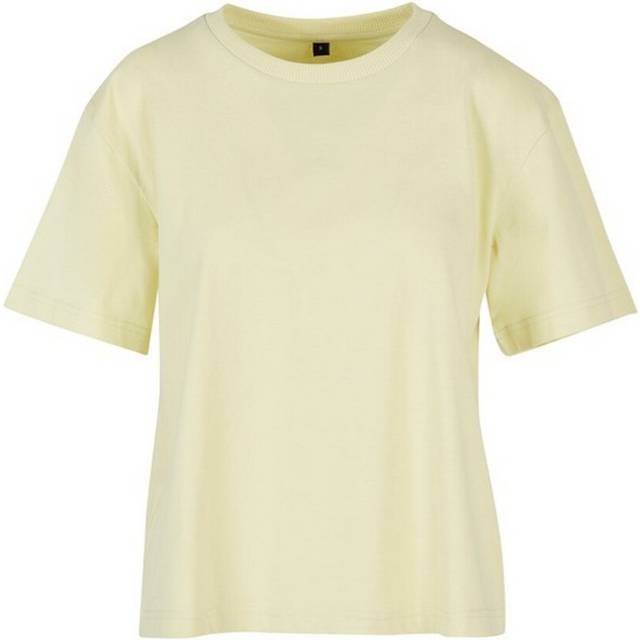 (22 UK, Soft Yellow) Build Your Brand Womens/Ladies Oversized T-Shirt