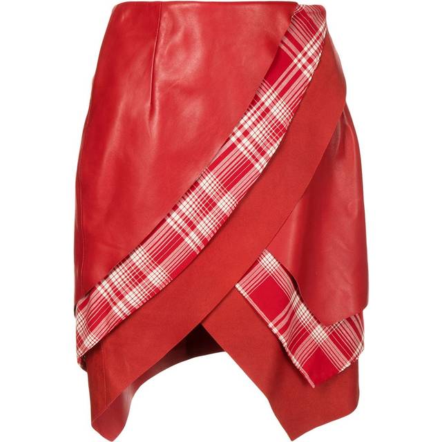 RTA - layered leather mini skirt - women - Leather - 4