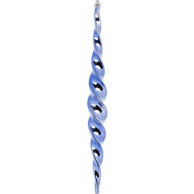 Vickerman N175129D 14.6 in. Spiral Icicle Ornament, Periwinkle - 2 Per Box