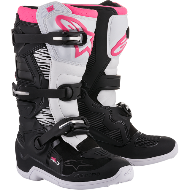 Crosstövlar Alpinestars Tech 3 Dam Svart-Vit-Rosa 39