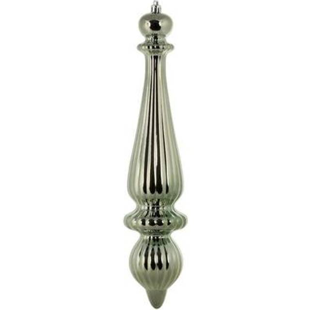 Vickerman N150823DSV 14 in. Shiny Finial UV Drop Ornament, Wrought Iron
