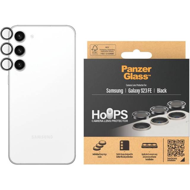 PanzerGlass Hoops - Objektiv beskyttelse for mobiltelefon - sort - for Samsung Galaxy S24 FE