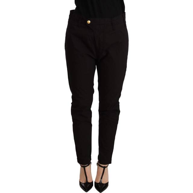 Cycle, Jeans, Dam, W27, Bomull, Svarta Baggy Byxor med Dragkedja Stängning - black (W27)
