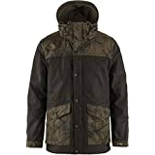 Fjällräven Men's Värmland Wool Jacket Dark Olive/Dark Olive, Dark Olive-Dark Olive Camo, S