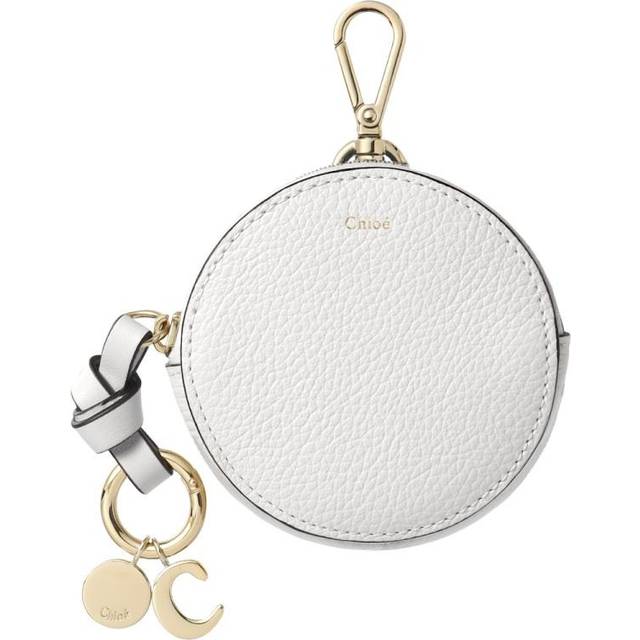 Chloe Crystal White Alphabet Coin Purse (Size 8.5 cm x 8.5 cm x 2 cm)