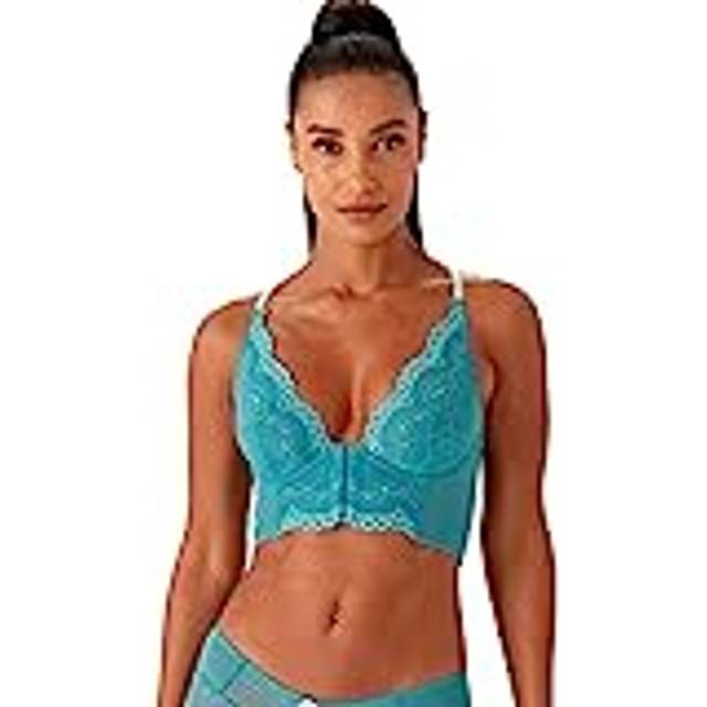 Gossard Womens Superboost Lace Deep V Bralet - Ocean Blue viscose - Size 30FF
